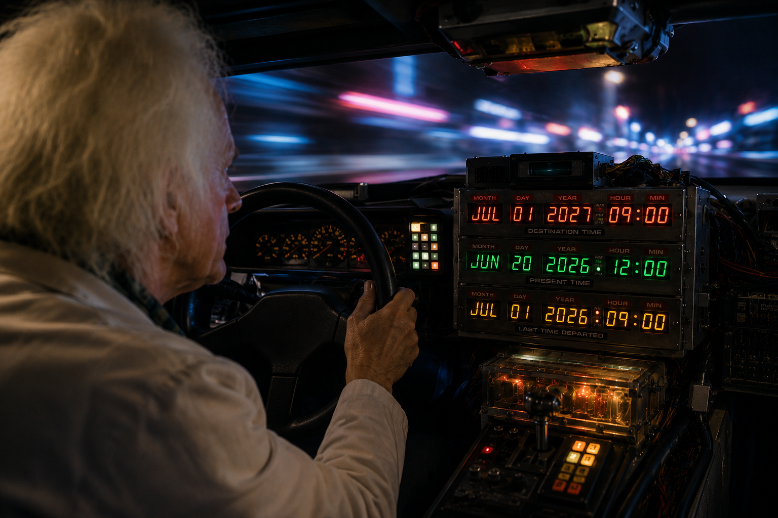 Marty viajando al futuro